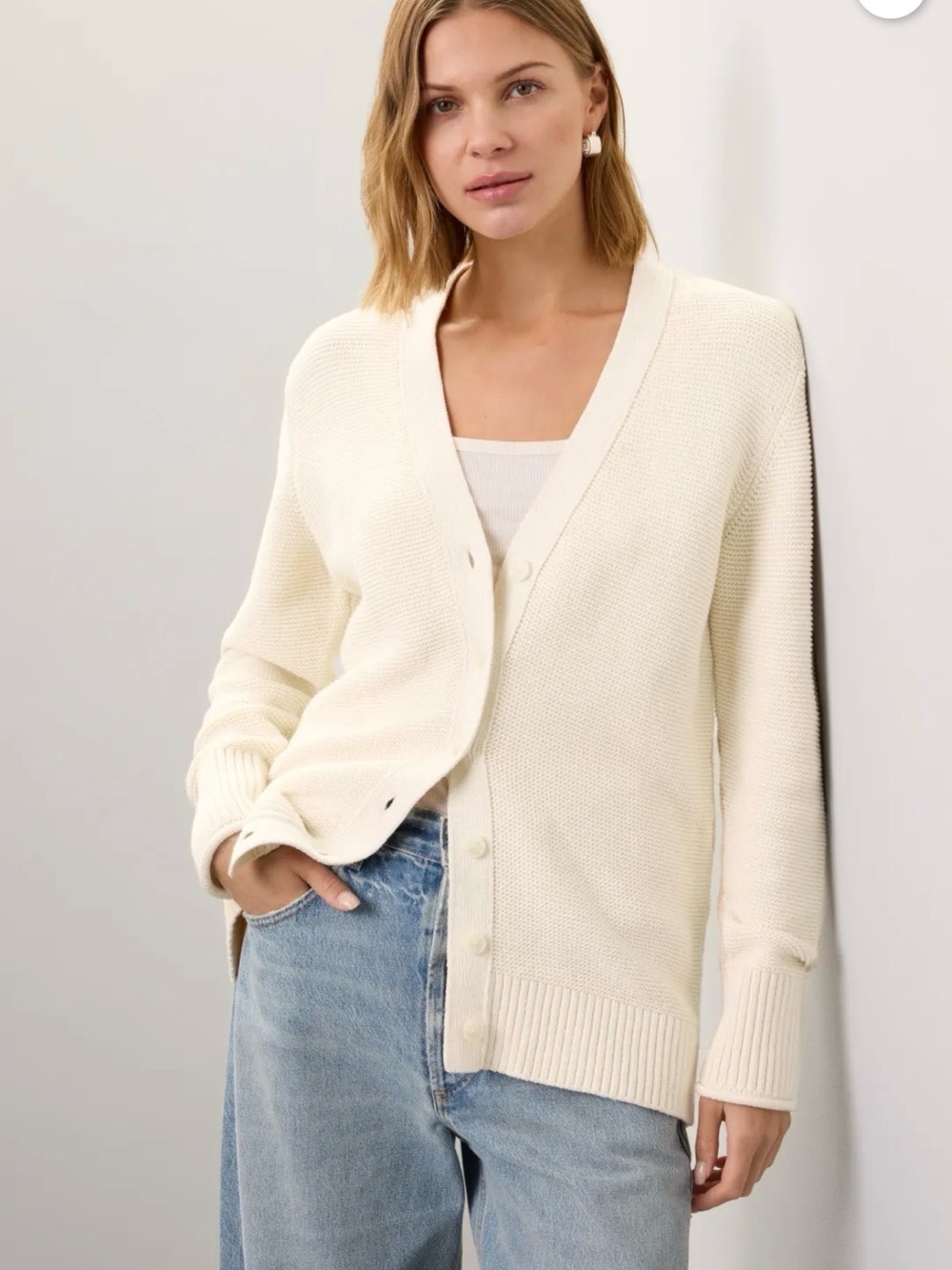 Toccin RTR Womens Beige Long Line Beach Cardigan Thick Knit XS Coastal Lagenlook